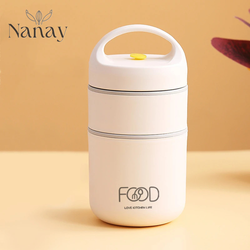 Lonchera Termo Bento 2 compartimentos 510ml - Comida caliente o fresca donde estés