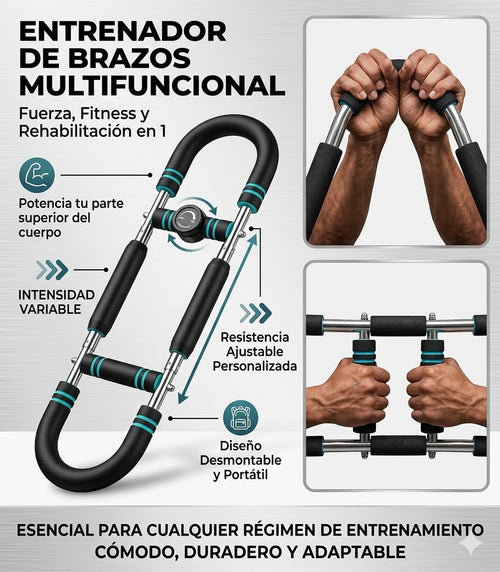 Entrenador de Brazos Ajustable | Fuerza y Tonificación desde Casa