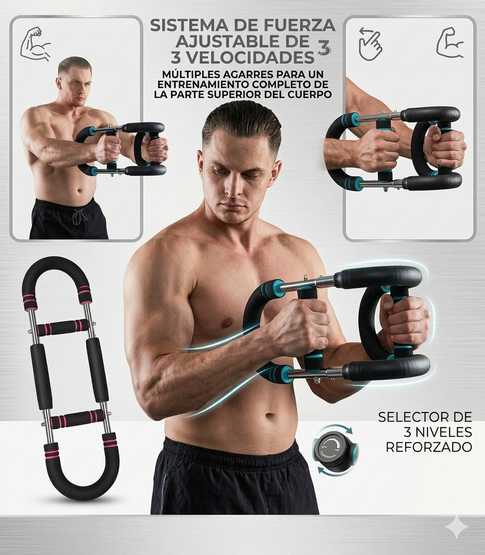 Entrenador de Brazos Ajustable | Fuerza y Tonificación desde Casa