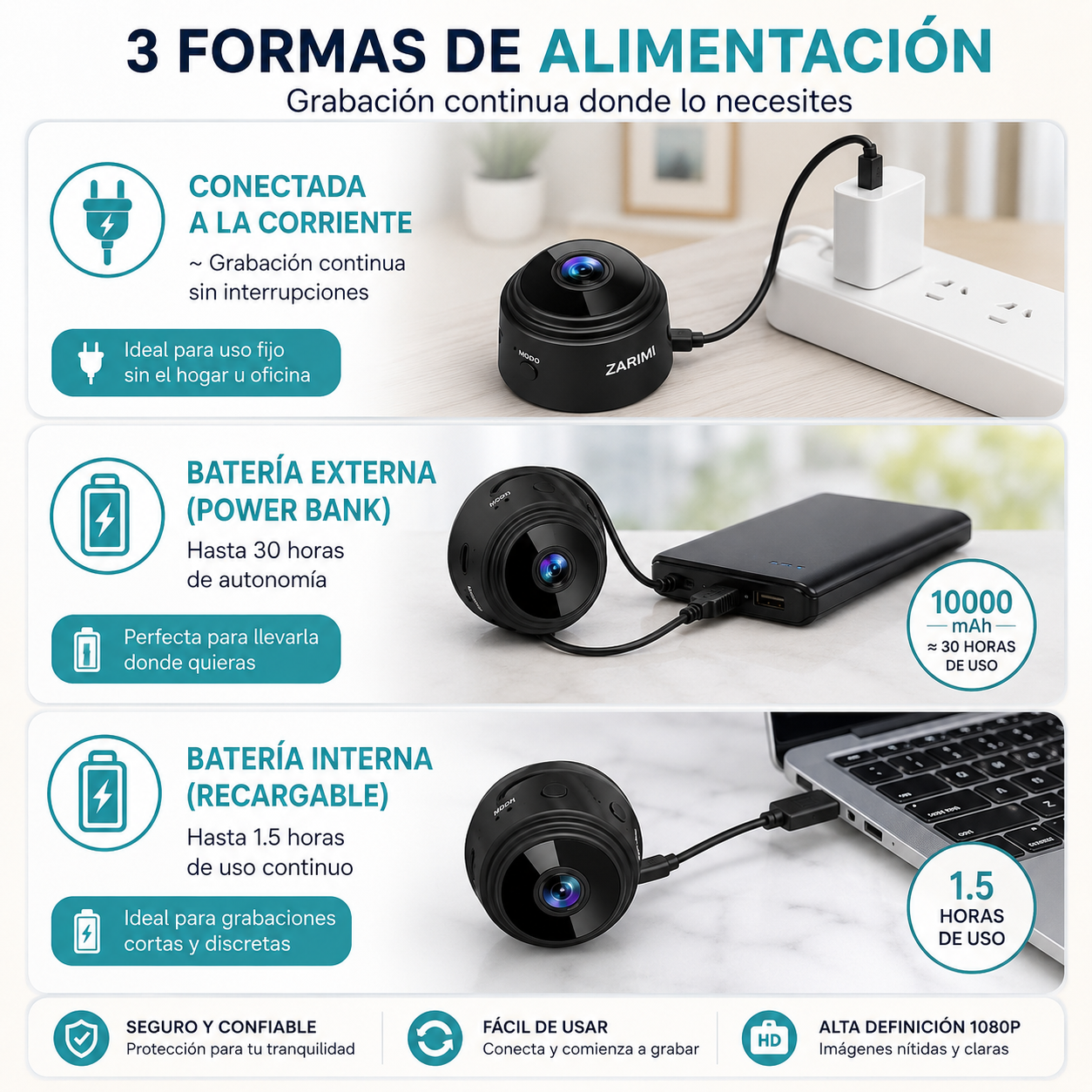 Mini Cámara WiFi Magnética Full HD 1080P™