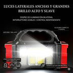 Linterna LED Solar Recargable – 4 Modos | Powerbank de Emergencia