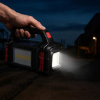 Linterna LED Solar Recargable – 4 Modos | Powerbank de Emergencia